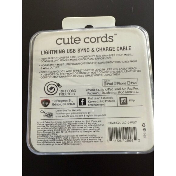 POWERXCEL iphone ipad compat 4 ft cable ihip cute cords braided 10 ft USB Set 2 - Picture 6 of 6